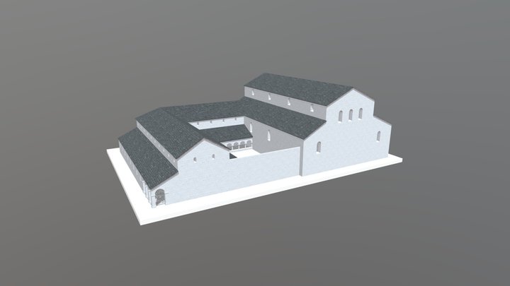 St. Johanniskirche in Mainz in 800 AD 3D Model