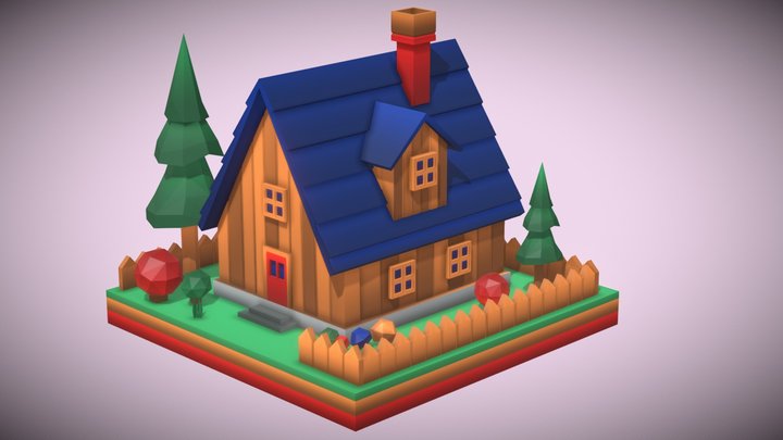 Low Poly House 3D Model