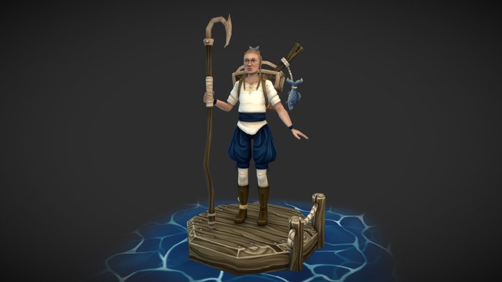 Village Character - Fisherman 3D Model