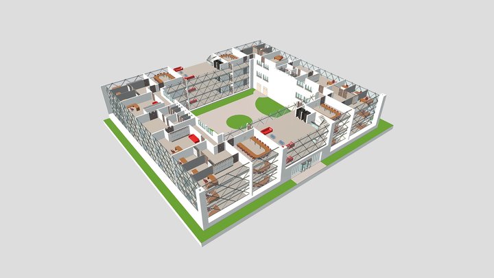 Immeuble de bureaux - Etages 3D Model