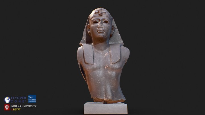 3D rendering of A Ptolemaic King (head and torso)