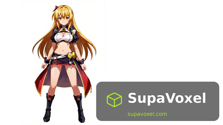 Red-Haired Anime Lady - Image to 3D - SupaVoxel