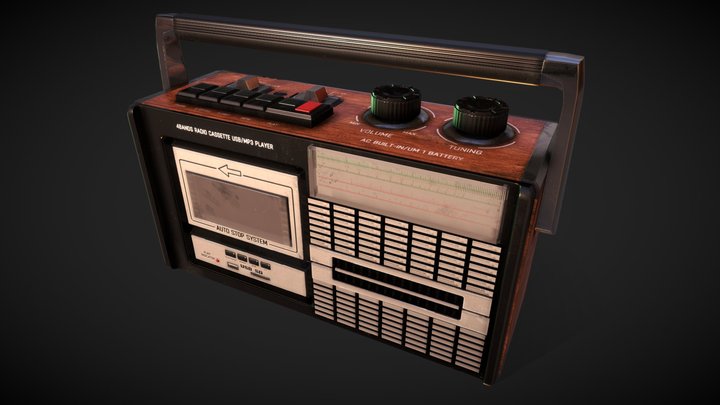 Ricatech PR85 80 's Radio Cassette 3D Model