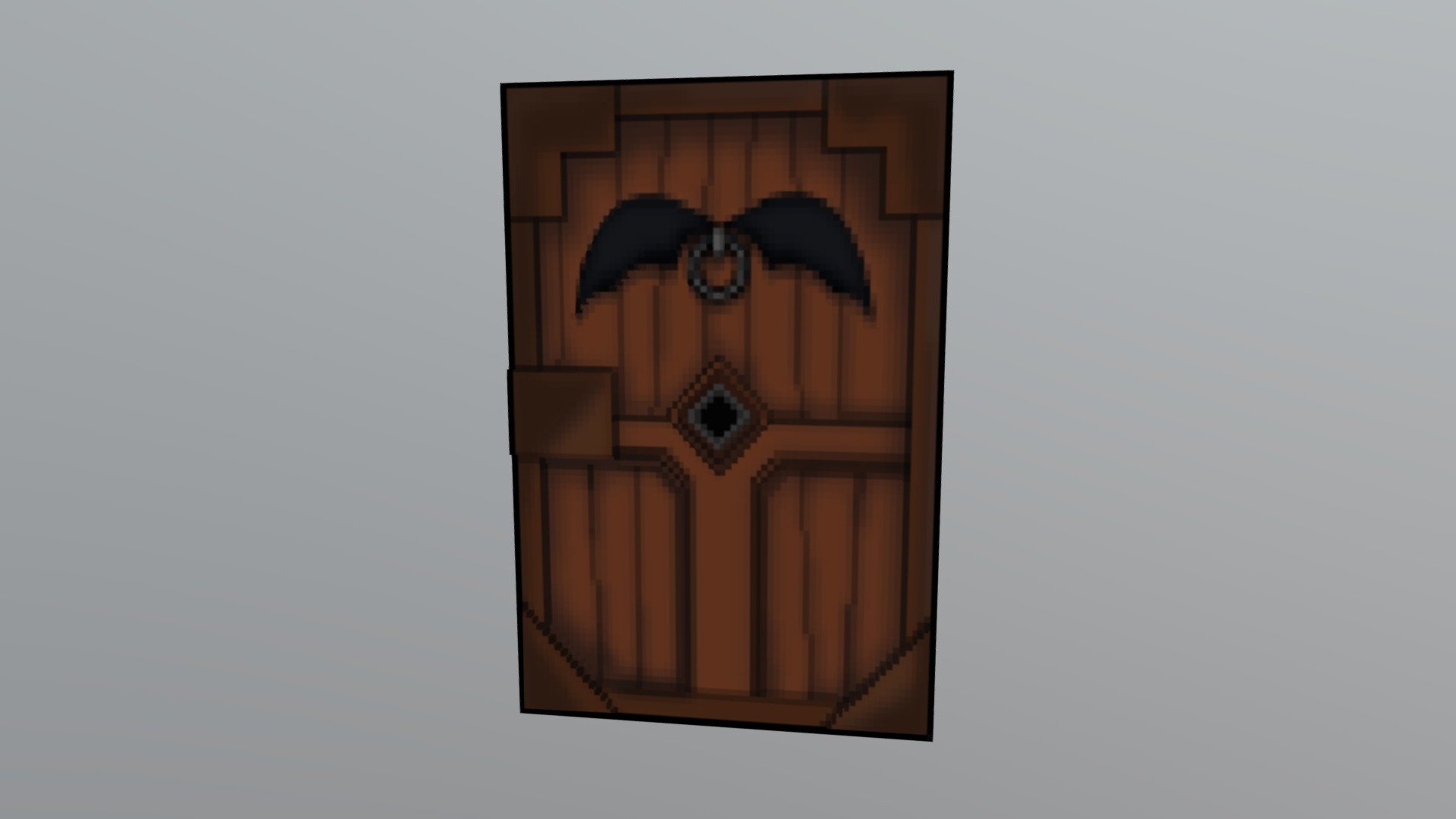 Brown Door pixel art styled