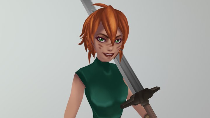Survival Girl 3D Model