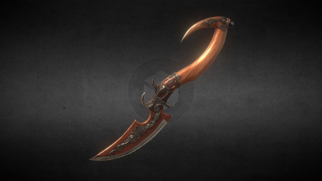 Ornate+dagger+3d+model