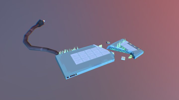Overgrown Keyboard 3D Model