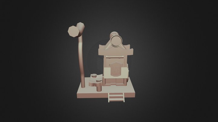 驛站 3D Model