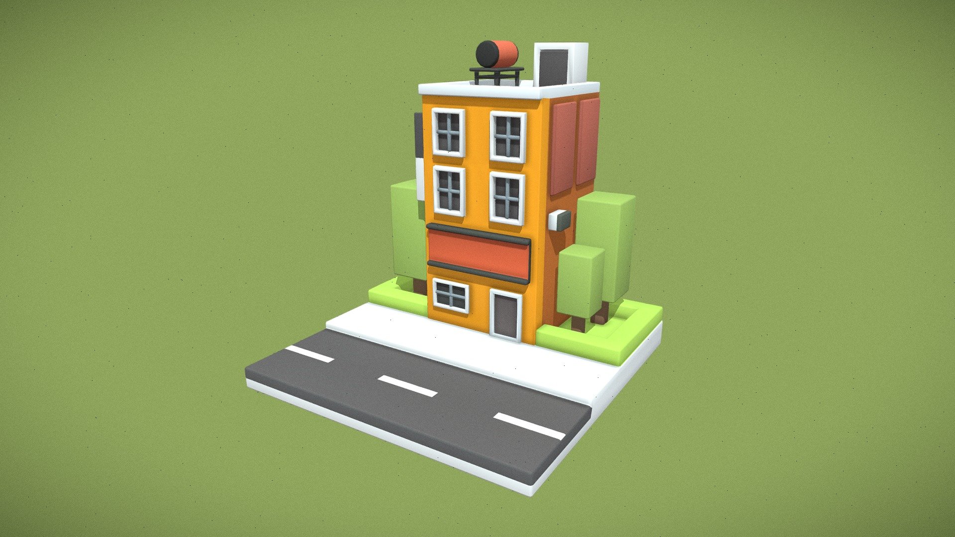 Lowpoly Street Download Free 3d Model By Lymite [c7a1b4f] Sketchfab