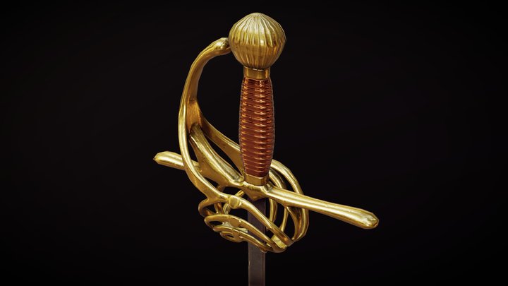 Rapier Sword 3D Model