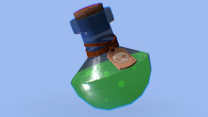Stylized Poison Potion 3D Model