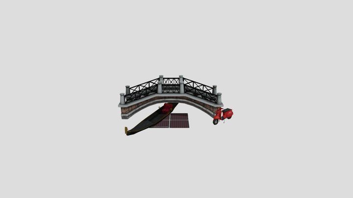 Venetian City Scene _ PropsScene 3D Model