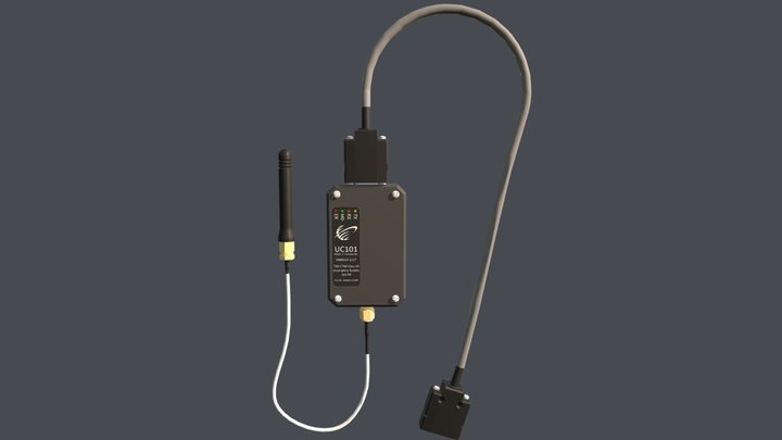 UC411 Starter Kit – Transponder, Antenna, Cables 3D Model