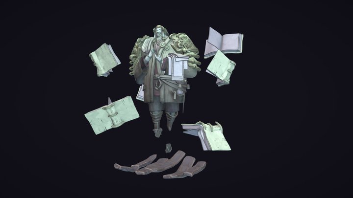Ancient Librarian 3D Model