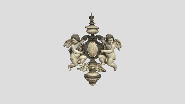 Cherubic Embrace Plaque 3D Model