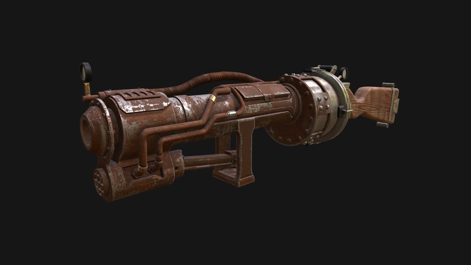 Railspike Gun - 3d Model By Oli Rushen [c7a8d4b] - Sketchfab