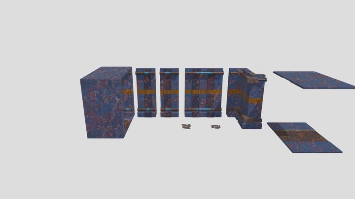 Sci-fi Horror Modular Props 3D Model