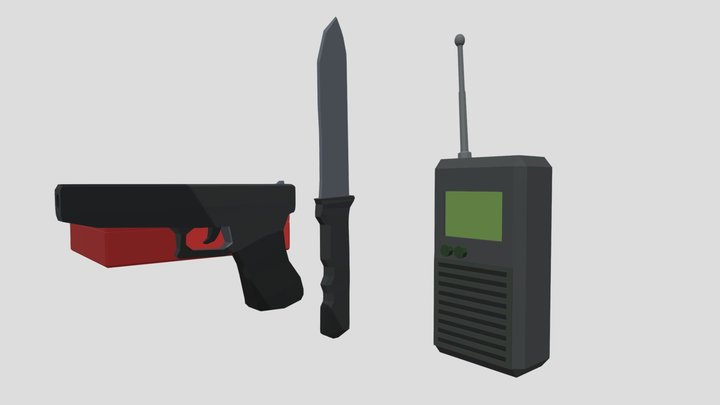 Low Poly Military Survival Props Pack (FREE)
