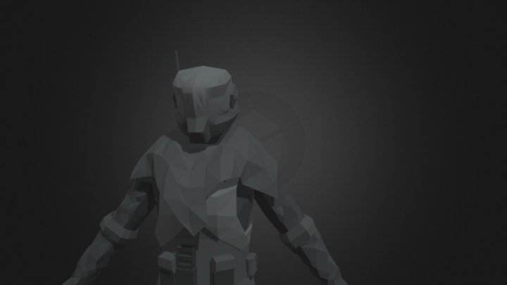 low poly soldier 3D Model
