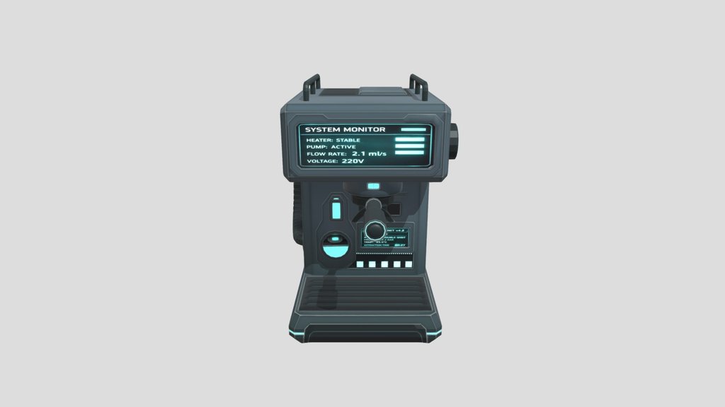 Sci Fi Stylized Espresso Machine