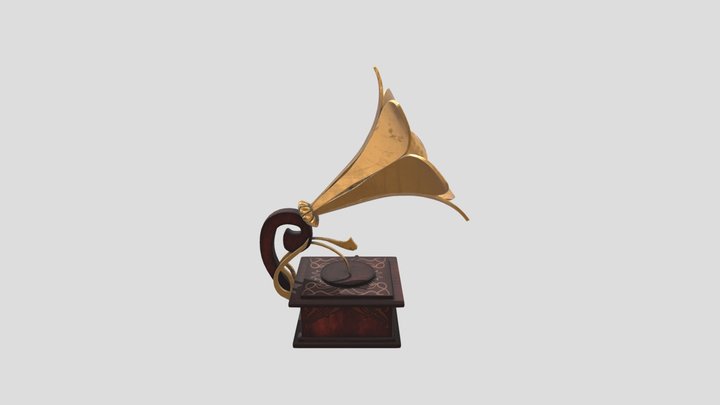 Art Nouveau Gramophone 3D Model