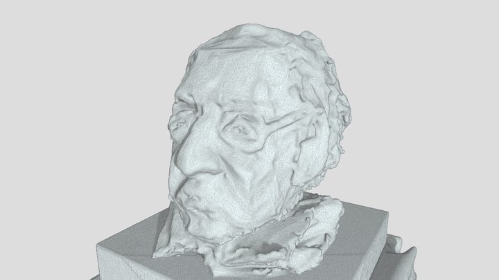 Clay Sculpture Bust of György Lukács 3D Model