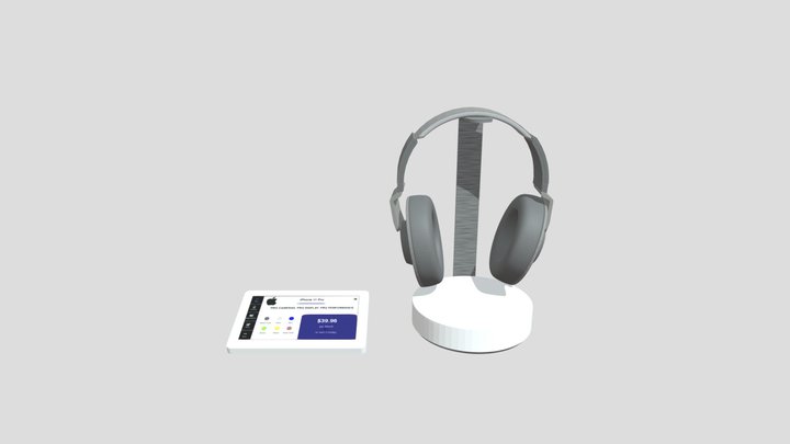 Headphone with MicroSigns 3D Model