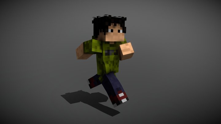 Minecraft Character | Run Animation 3D Model