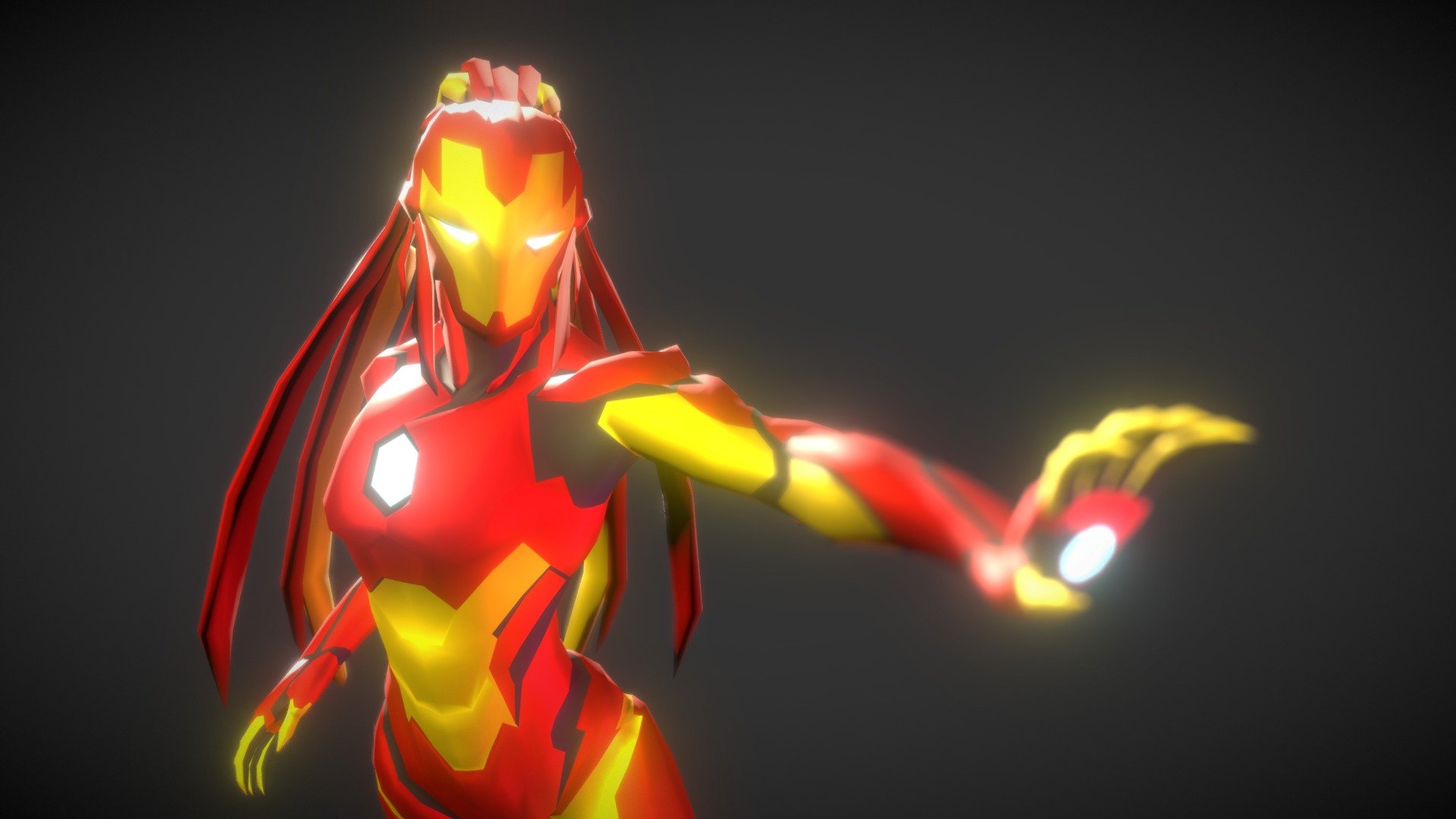Iron Girl New Version 3D model by Chakree (Chakree555) [c7b44fd