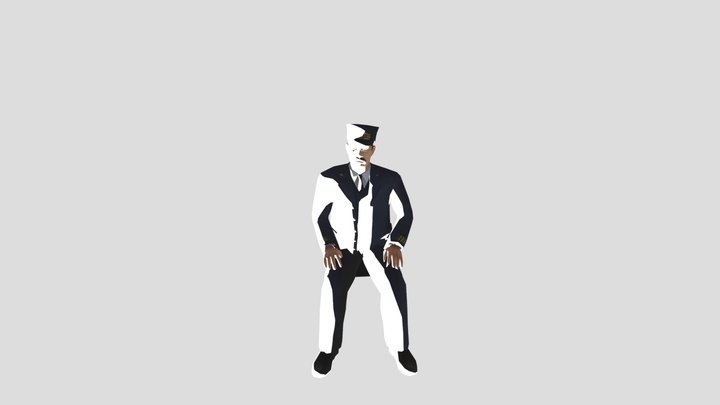 Yelling conductor 3D Model