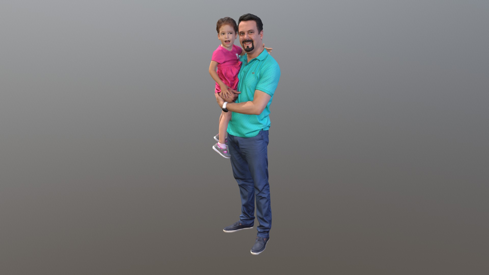 3D model Person 10 - This is a 3D model of the Person 10. The 3D model is about a person holding a baby.