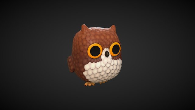Baby Owl 3D Model