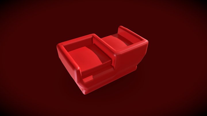 Double Sofa Chair 3D Model