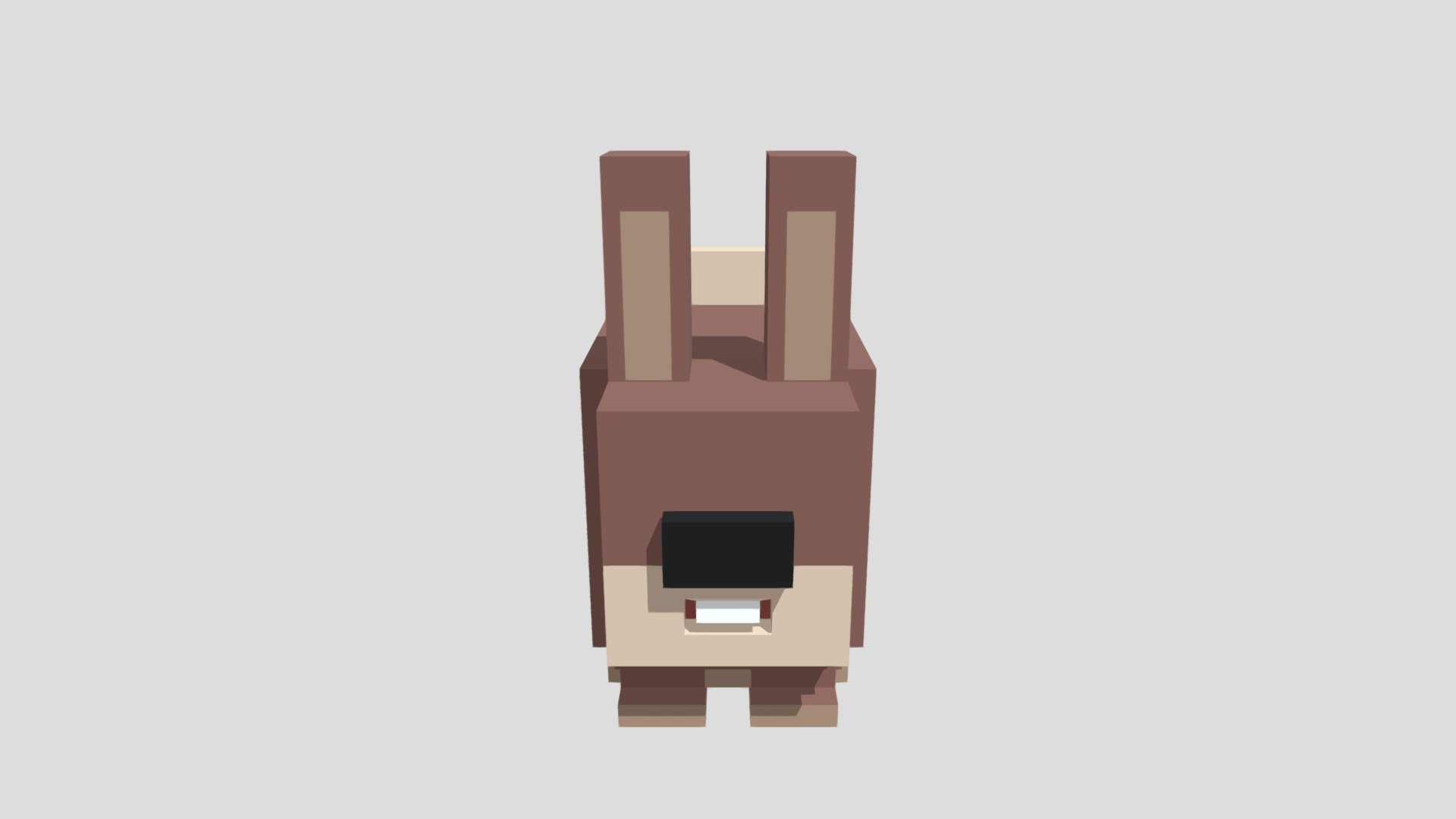 Brown Bunny Crossy Road Download Free 3D model by Daniel Martinez