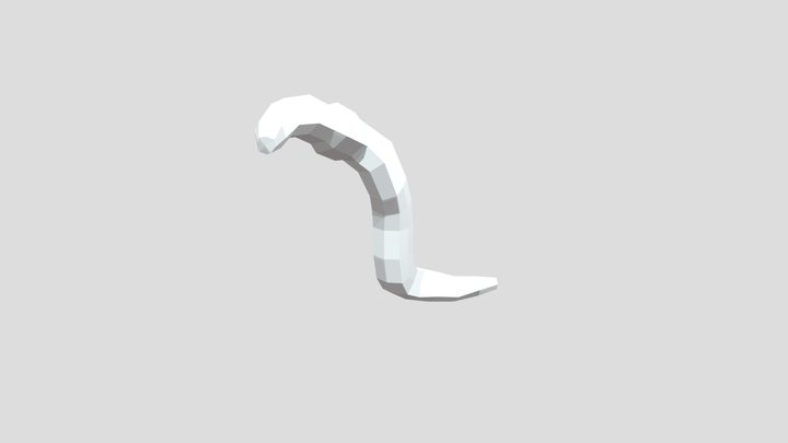 Low Poly Earthworm 3D Model