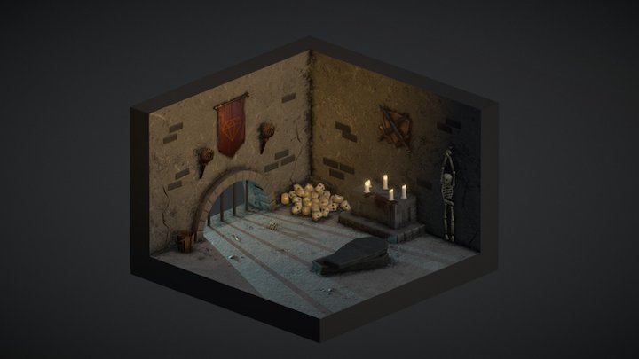 Isometric Dungeon 3D Model