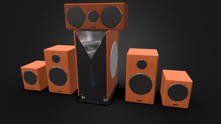 AKIRA Stereo System MMS-301 3D Model