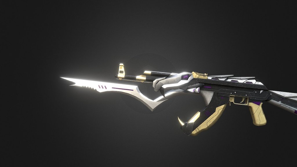 AK47 White Snake - 3D model by AoTian [c7c0a52] - Sketchfab