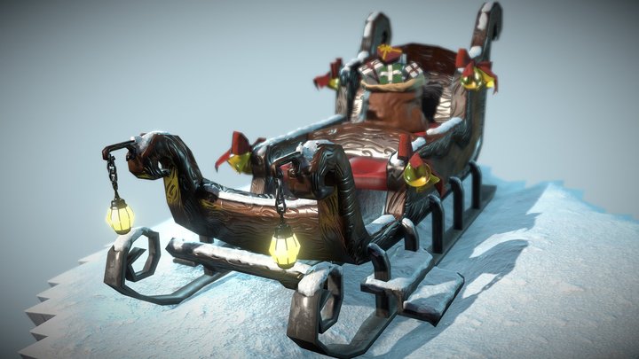 Santa's sleigh 3D Model
