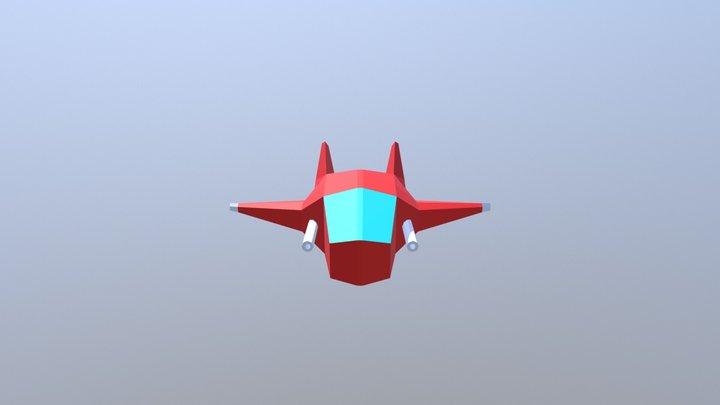 Low Poly spaceship 3D Model