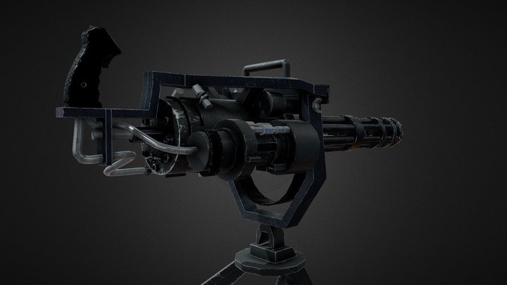 Heavy Minigun – Game Ready 3D Model 3D Model