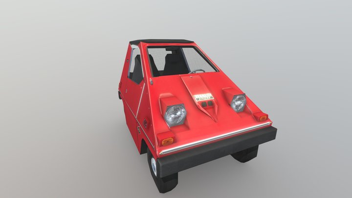 1976 Sebring-Vanguard Citicar Low Poly 3D Model