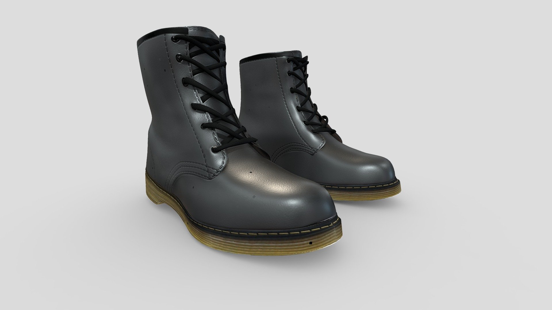 Men's Black Ankle Boots - Buy Royalty Free 3D model by 3dia [c7c6b84 ...