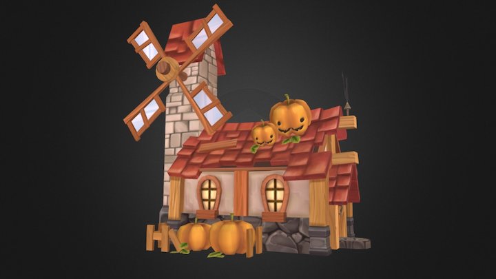 Halloween Pumpkinhouse 3D Model