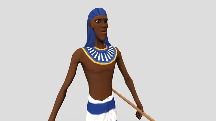 Ancient Egyptian - Nubian guard 3D Model