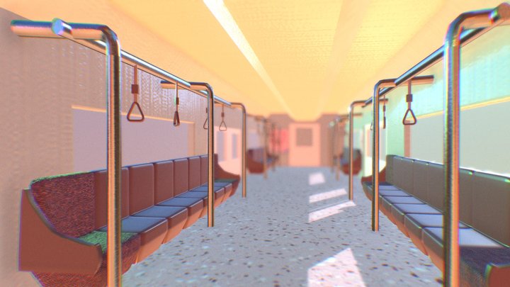 vagão de metrô 3D Model