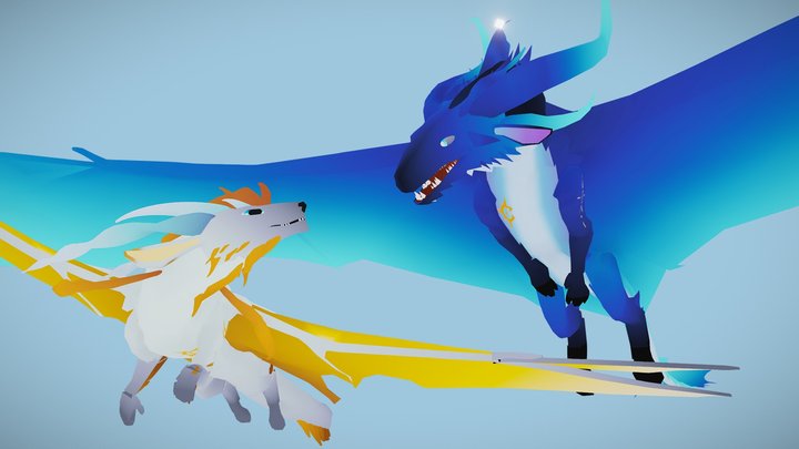 Artfight 2024 - Luci and Aelius (OC) 3D Model