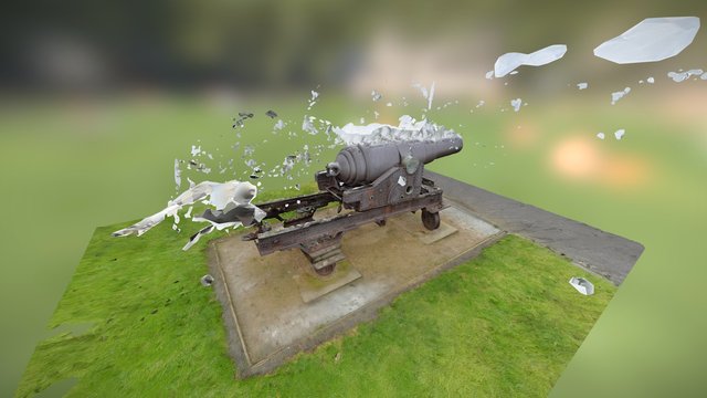 Exploding Cannon 3D Model