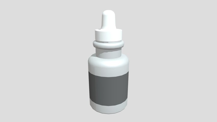 Bottle With Pipette 3D Model
