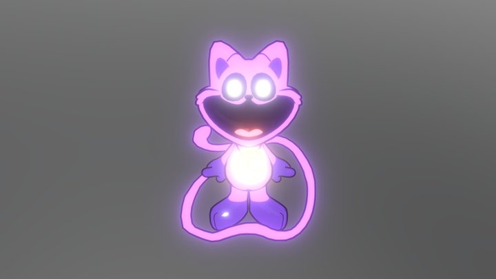 Cute Glowing Catnap 3D Model